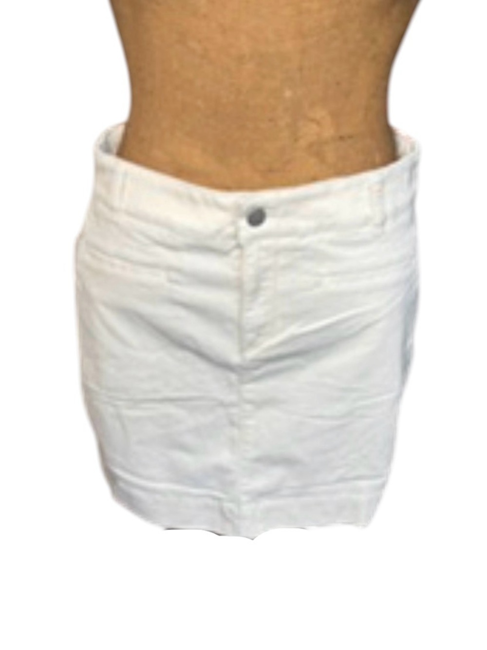 Loft Classic White Corduroy Mini Skirt Size 8